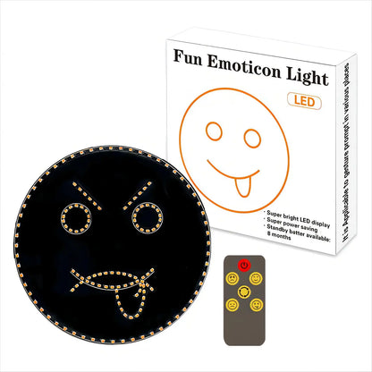 Letrero luminoso LED DecorBites™ con emoticonos divertidos y control remoto para la ventana trasera del coche