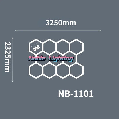 Lámpara de techo LED hexagonal DecorBites™ para barberías y peluquerías en garajes