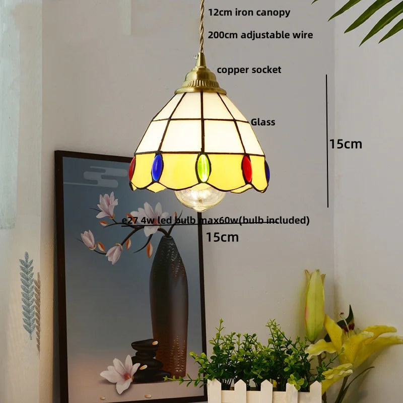 DecorBites™ Blue Glass LED Pendant Lamp: Nordic Modern Hanging Light.