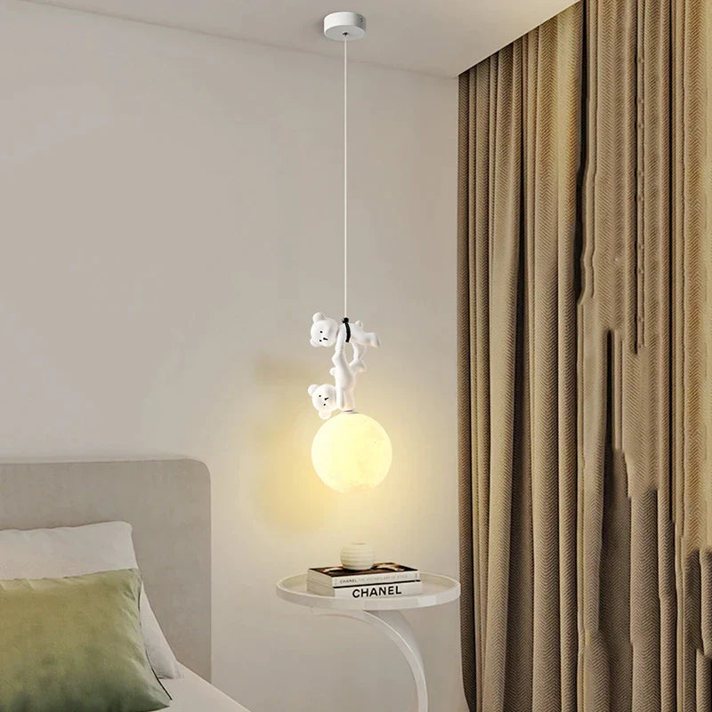 ديكوربايتس™ مصباح معلق من الراتنج على شكل دب لغرفة نوم الأطفال