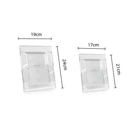 DecorBites™ Crystal Glass Cube Photo Frame for Desktop Decor - Home Decor Ornaments