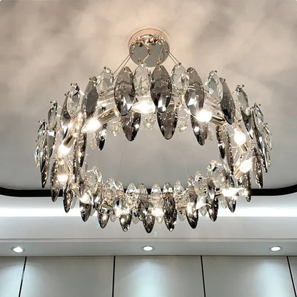 DecorBites™ Crystal Ceiling Chandelier: Modern Luxury E14 Lighting Fixture for Home Decor
