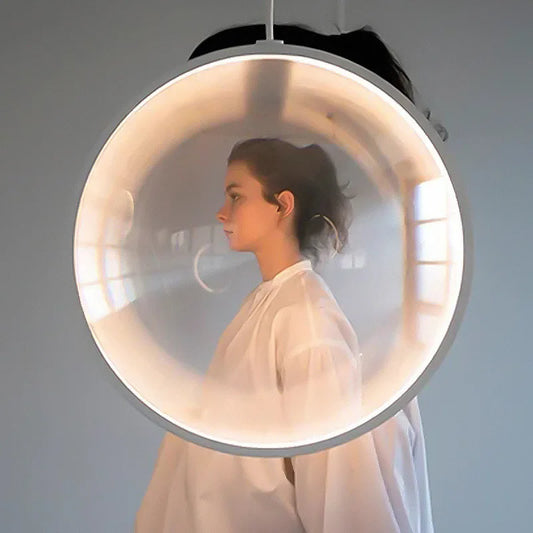 DecorBites™ LED Glass Pendant Light: Stylish Round Fixture for Hall, Living Room, Restaurant