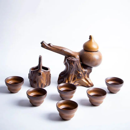 DecorBites™ Ceramic Kung Fu Tea Set: High-End, Retro, Anti-Scalding, Easy Home Brewing