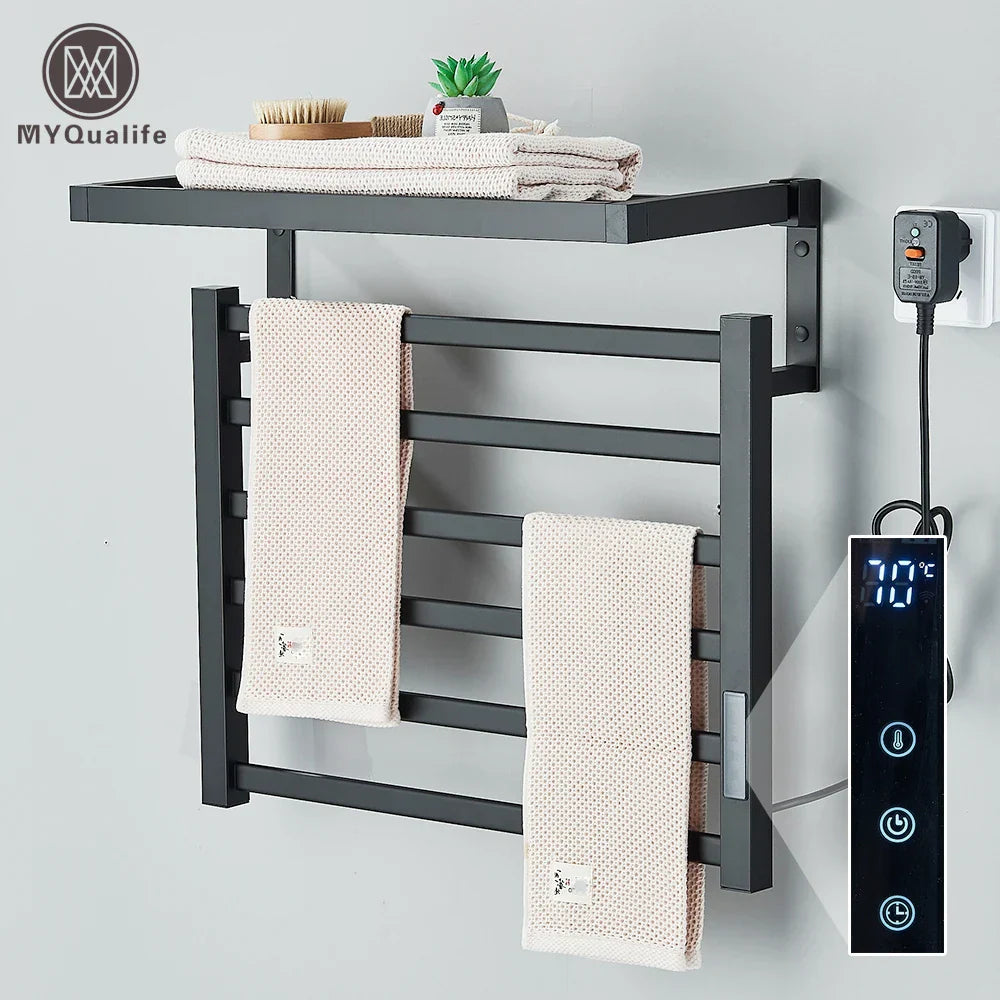 DecorBites™ Electric Towel Rack with Digital Display and Thermostatic Settings