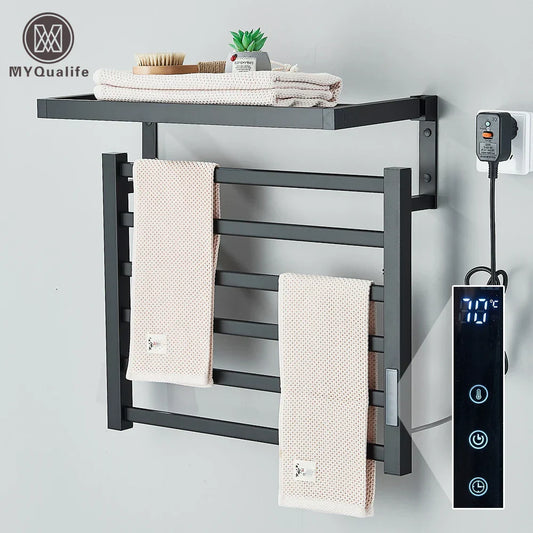 DecorBites™ Electric Towel Rack with Digital Display and Thermostatic Settings