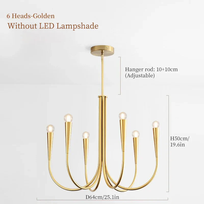 DecorBites™ French Style Black Pendant Light Chandelier - Luxury LED Ceiling Lamp