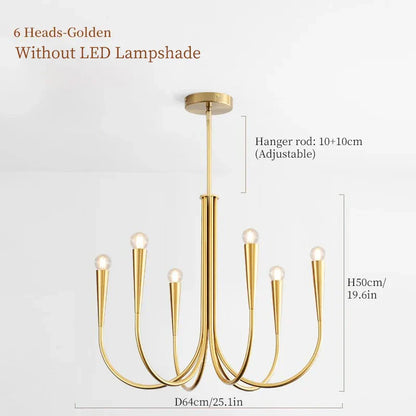 DecorBites™ French Style Black Pendant Light Chandelier - Luxury LED Ceiling Lamp