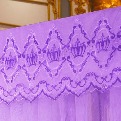 DecorBites™ Lace Pleated Bed Net Canopy for Queen Size Double Bed