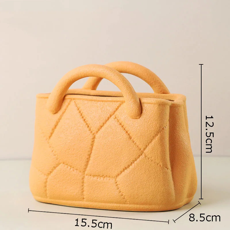 DecorBites™ Handwoven Ceramic Vase: Decorative Flower Pot for Home Décor and Floral Arrangement