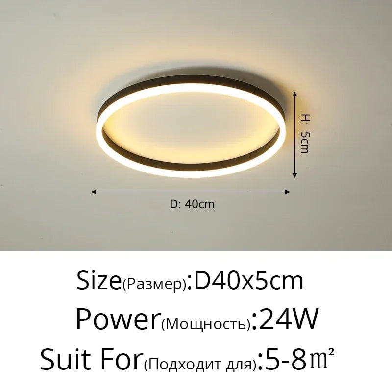 DecorBites™ Circular LED Ceiling Lights for Home Decor and Indoor Lighting