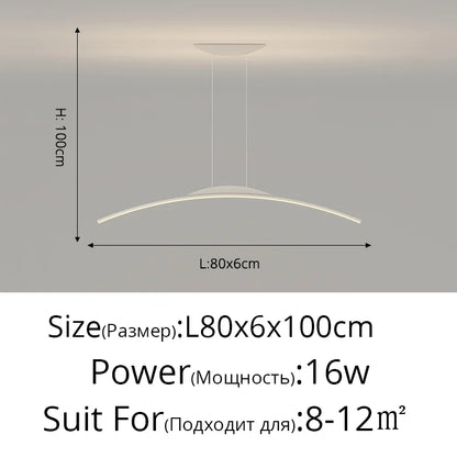 DecorBites™ LED Ceiling Pendant Lamp: Minimalist Chandelier, Height Adjustable, Home Decor Solution