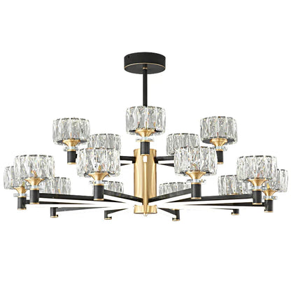 DecorBites™ Crystal Chandelier Modern Luxury Light for Living Hall Dining Bedroom