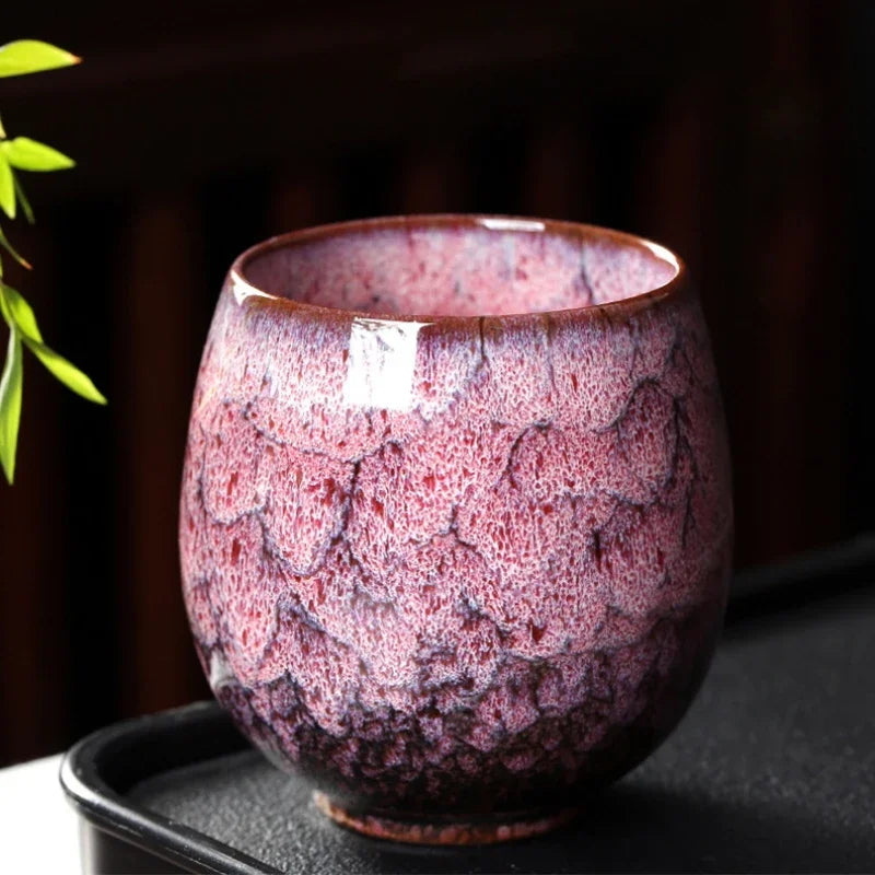 DecorBites™ Chinese Kiln Ceramic Coffee Cup Set, 250ml, Elegant Kung Fu Teacup Pottery Handmade