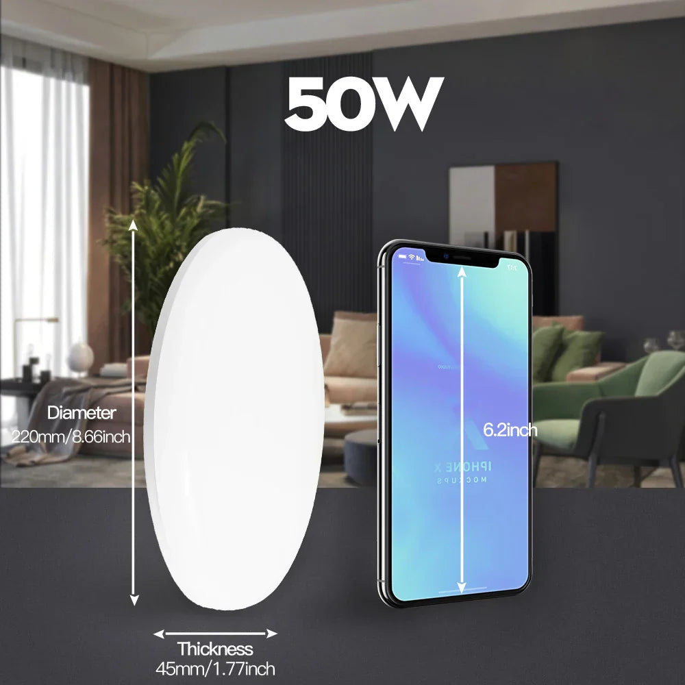 Lámpara de techo LED DecorBites™: Luminaria moderna de 220 V para sala de estar con diseño ultradelgado