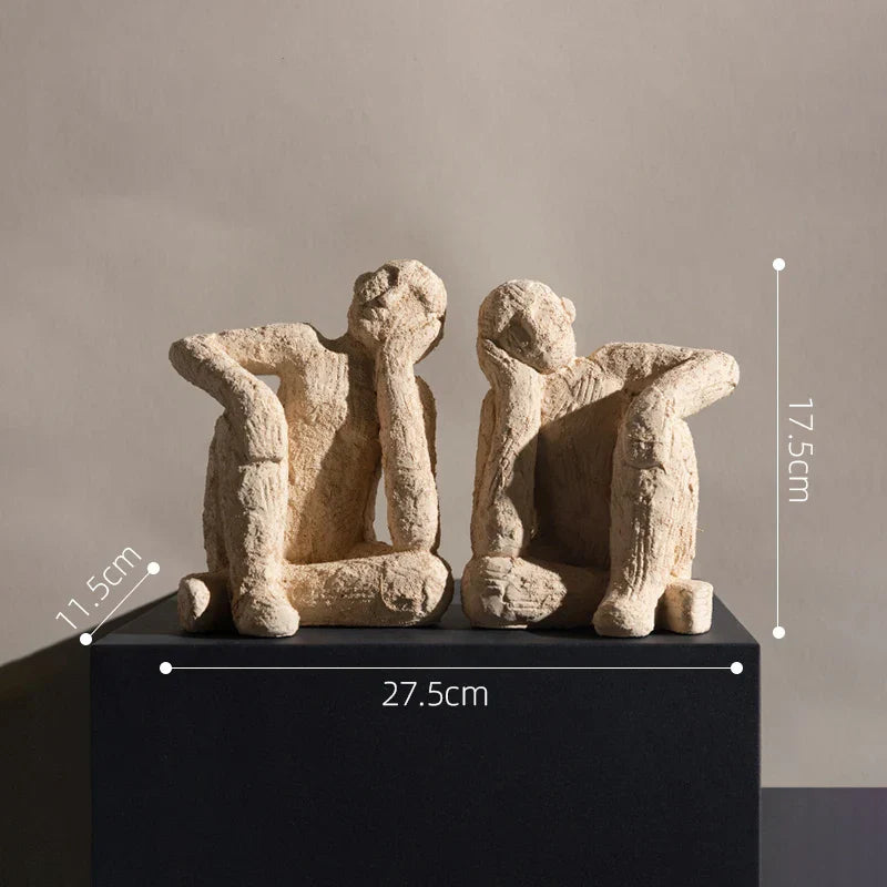 ديكوربايتس™ تمثال تجريدي من الراتنج، منحوتات، زخارف يدوية