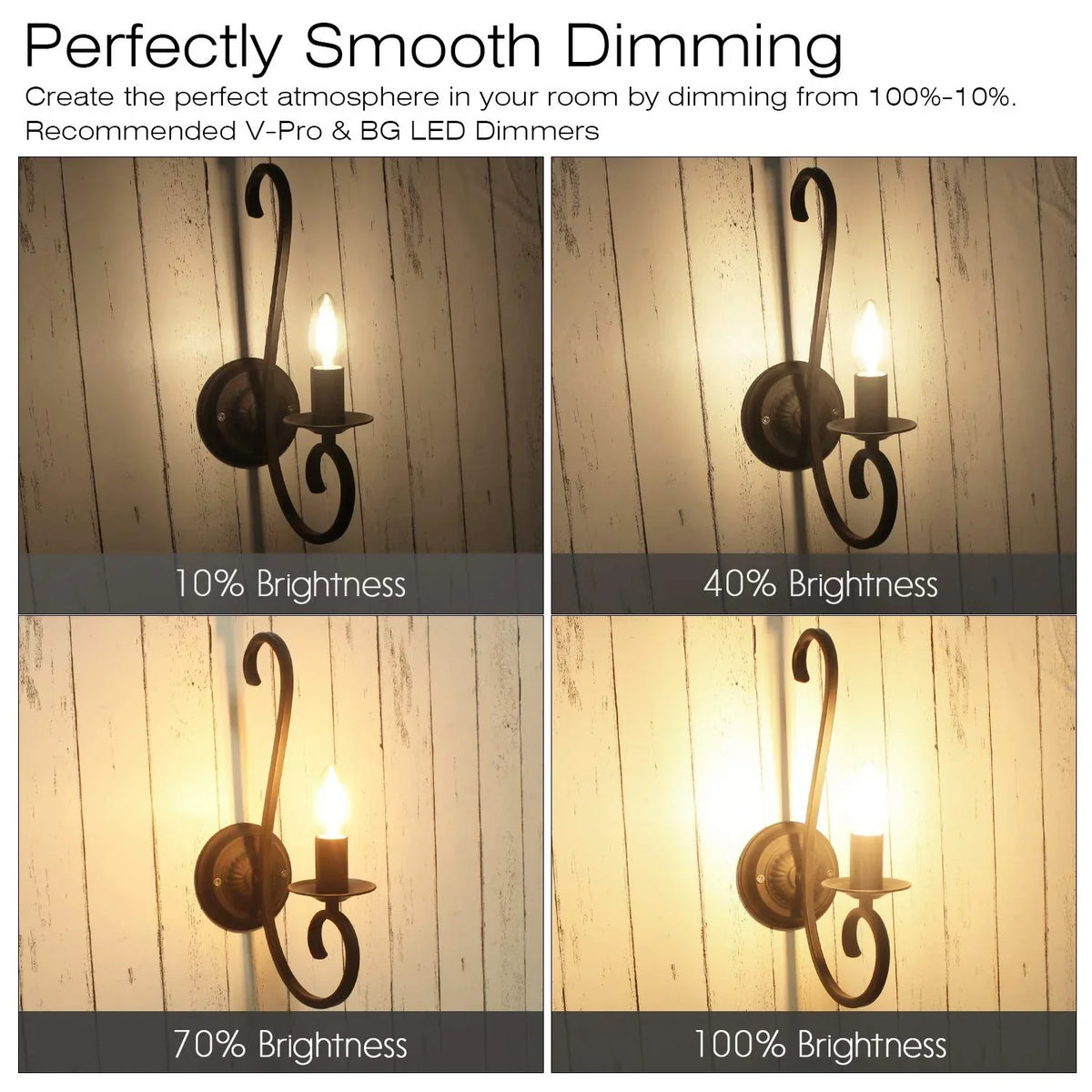 Bombilla LED Llama Decorbites™ E12 E14 C35 Vela Retro Filamento 4W 6W Regulable Blanco Cálido