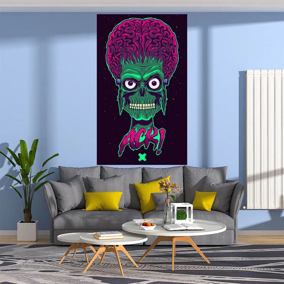 Decobites Horror Popping Art Tapestry Wall Hanging for Aesthetic Bedroom or Living Room