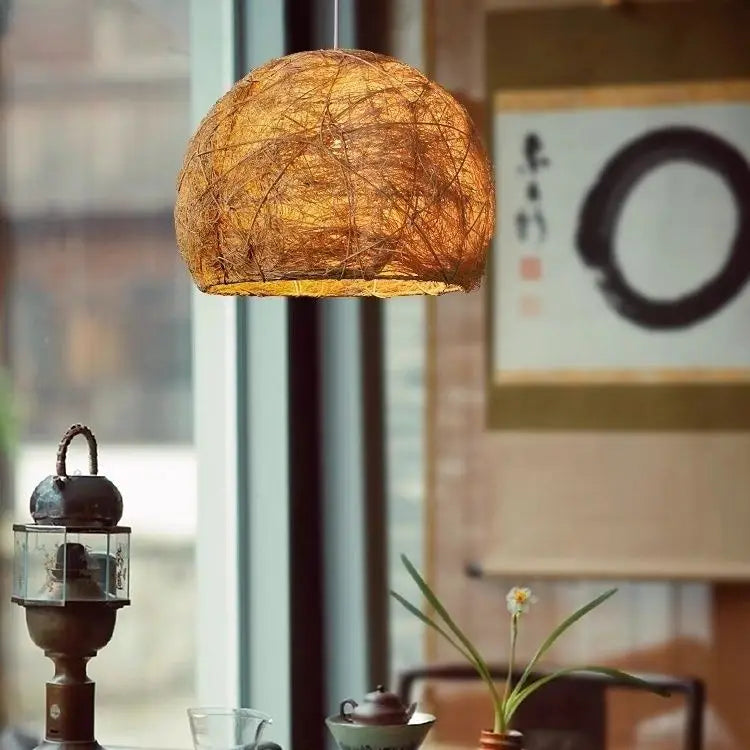 DecorBites™ Handmade Rattan Bamboo Pendant Lamp for Creative Living Room Lighting