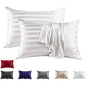 Decobites Luxe Jacquard Stripes Pillow Cover Set - Queen & King Size Home Pillowcases