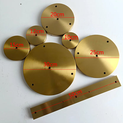DecorBites™ Brass Ceiling Plate Iron Pendant Lamp Bases - DIY Round Chassis Kit
