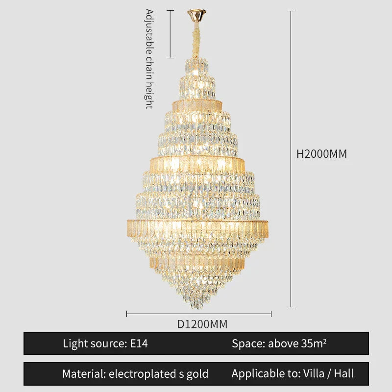 DecorBites™ Crystal Headlight Luxury Lighting for Villa, Hotel, and Restaurant