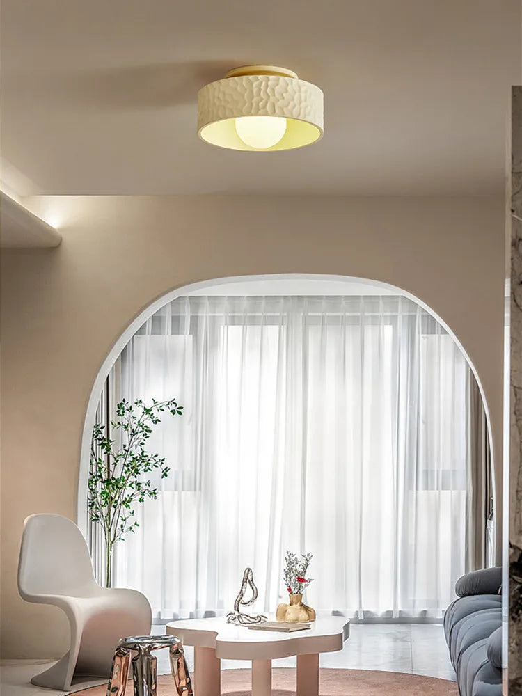 Lámpara de techo LED color crema DecorBites™ para sala de estar, dormitorio y pasillo