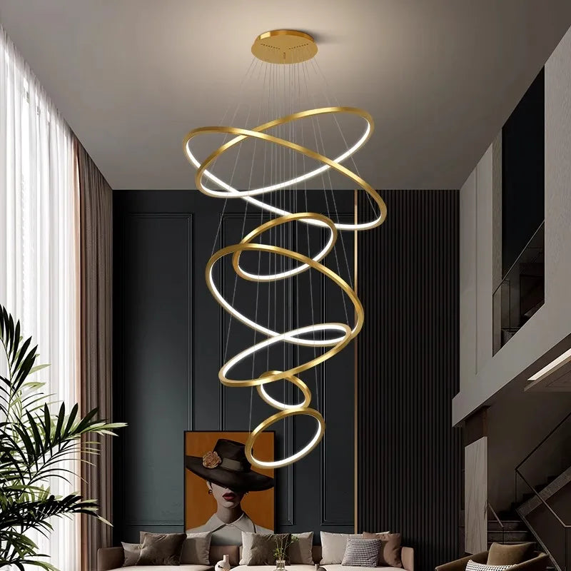 DecorBites™ Nordic Home Decor Stair Chandelier Living Room Bedroom Dining Room Lighting
