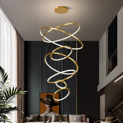 DecorBites™ Nordic Home Decor Stair Chandelier Living Room Bedroom Dining Room Lighting