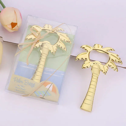 DecorBites™ Coconut Tree Bottle Opener in Silver & Gold: Wedding Kitchen Tool