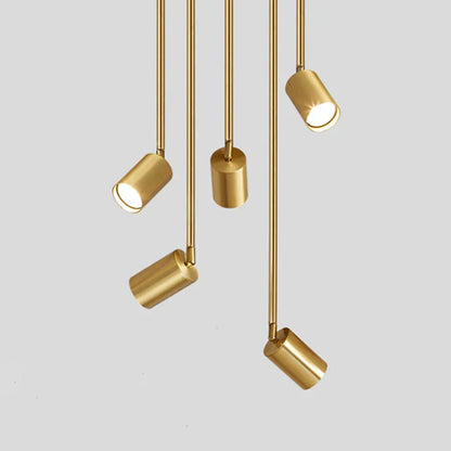 DecorBites™ Gold Long Arm Ceiling Pendant with Rotating LED Spotlights