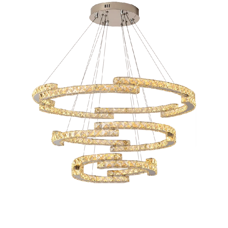 DecorBites™ Circular Crystal Pendant Light Chandelier for Living Room
