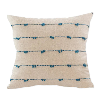 طقم غطاء وسادة من قماش الجاكار المخطط من ديكوربايتس™: أزرق، أصفر، رمادي، وردي، بيج، أسود