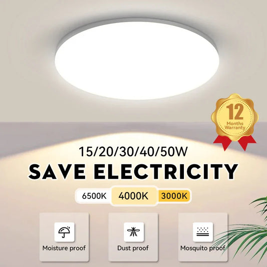 Lámpara de techo LED DecorBites™: Luminaria moderna de 220 V para sala de estar con diseño ultradelgado