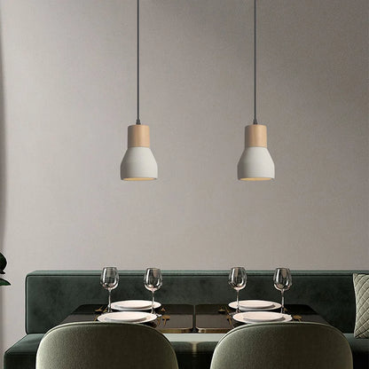 DecorBites™ Cement Concrete Bedside Pendant Lamp for Minimalist Bedroom