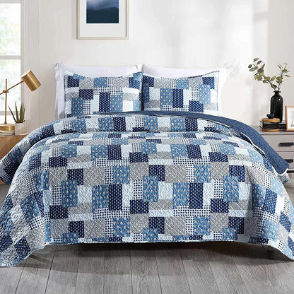 Decobites Lightweight Quilt Bedding Set with Pillow Shams