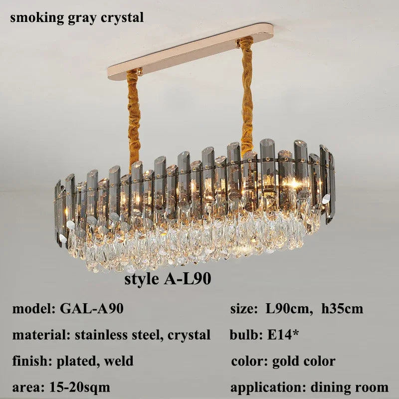 Gold Crystal Chandelier 6pcs Ceiling Design