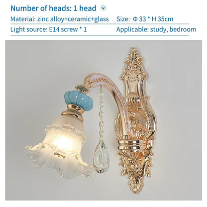 DecorBites™ Duplex Ceramic Crystal Pendant Lamp for Modern European Style Living Room