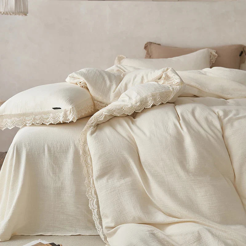 Cotton Lace Bedding Set