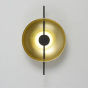 Decorbites™ Luz de Pared LED Círculo Dorado 10W, Aplique Postmoderno Negro para Vestíbulo, Cabezal de Cama, Hotel, Pasillo