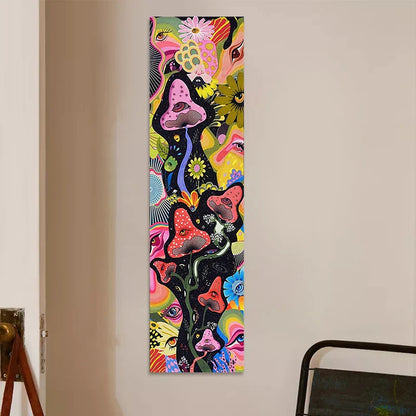 Decobites Psychedelic Mushroom Tapestry Wall Hanging - Colorful Flower Tapestries