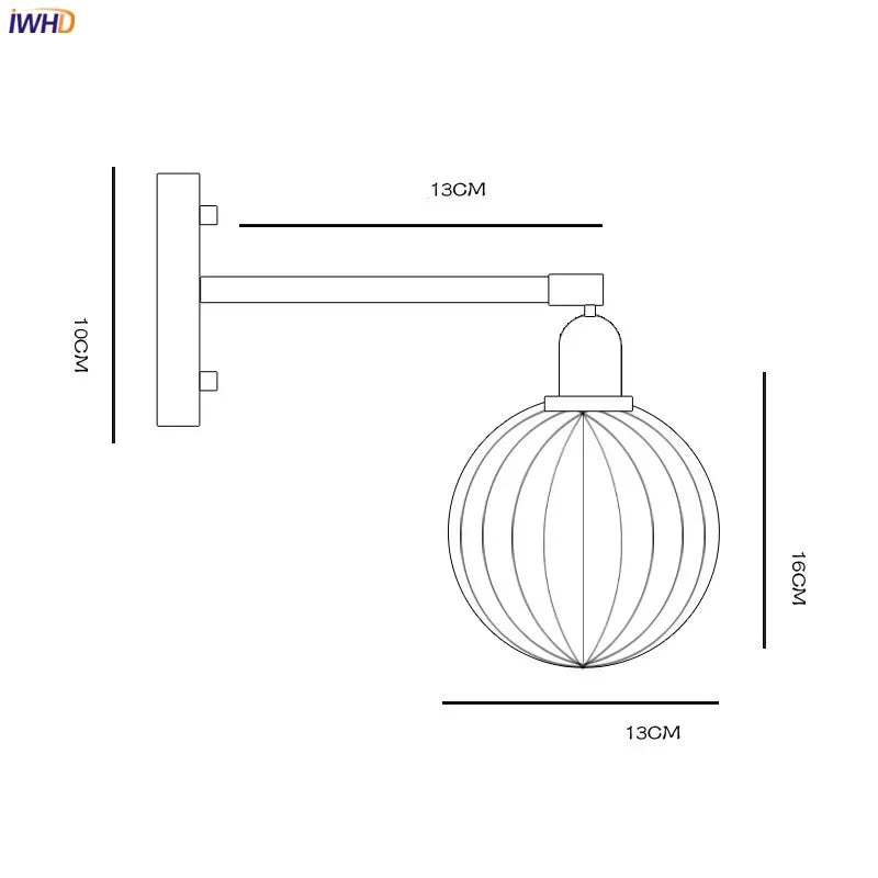 DecorBites™ Glass Ball Wall Sconce Modern Wandlamp Stair Light for Bedroom Bathroom Mirror