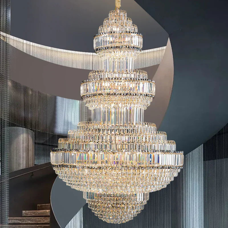 DecorBites™ Crystal Villa Chandelier Pendant - Modern European Style Luxury Hotel Lobby Light