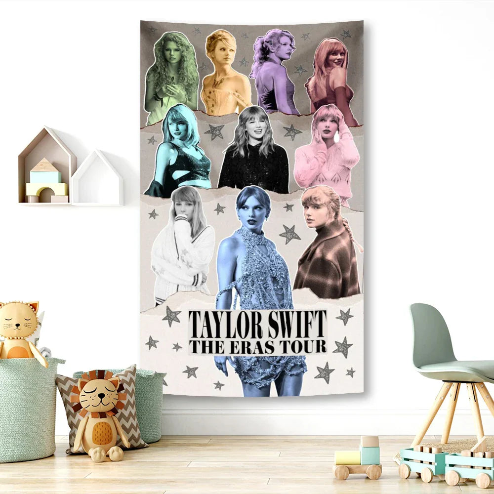 Decobites Taylor Swift Pop Singer Wall Tapestry Room Decor Banner Concert Design