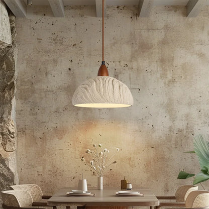 DecorBites™ LED Pendant Lights for Modern Decor with Cement Wood Design