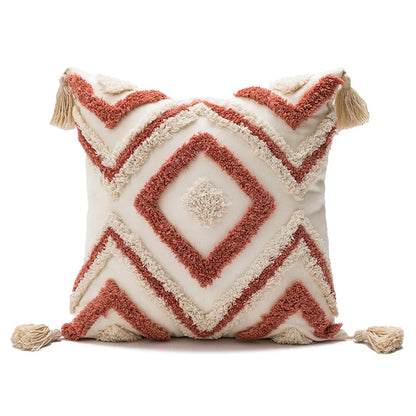 DecorBites™ Boho Diamond Pillow Cover Set - Orange Pink Green Black - 45x45cm 30x50cm
