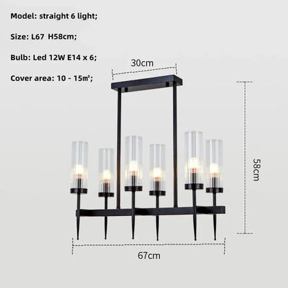 DecorBites™ Gold Metal Glass LED Pendant Lights Chain Hanging Lamp