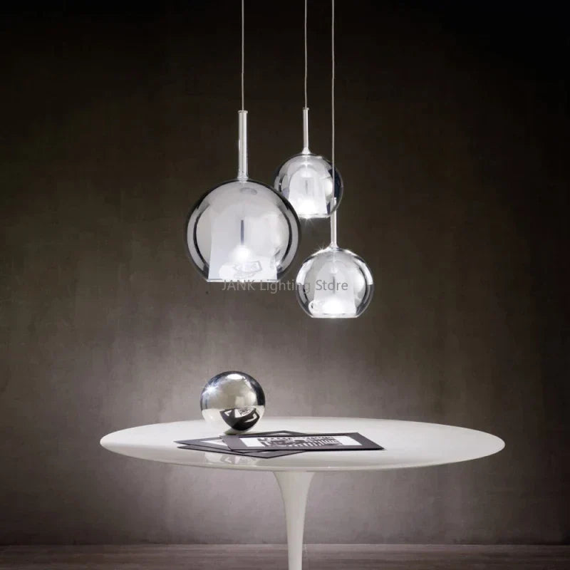 DecorBites™ Glass Bubble Pendant Lights: Luxury LED Chandeliers for Restaurant, Staircases & Bedside