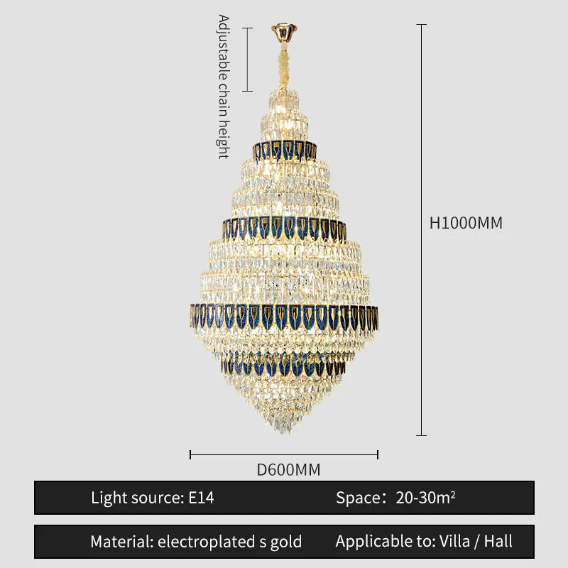 DecorBites™ Crystal Headlight Luxury Lighting for Villa, Hotel, and Restaurant