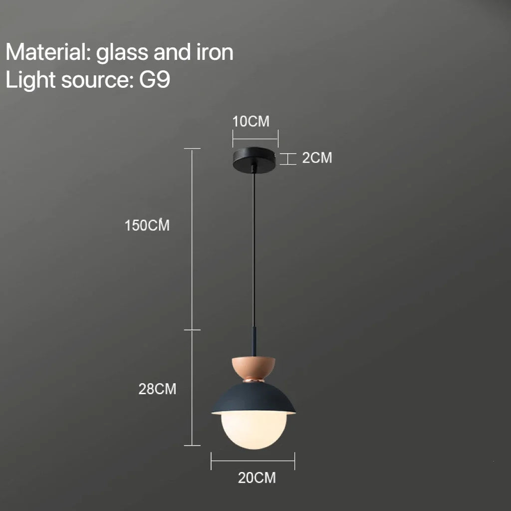 Lámpara colgante de bola de cristal DecorBites™: Luminaria nórdica moderna para decoración del hogar, cocina, comedor y dormitorio.